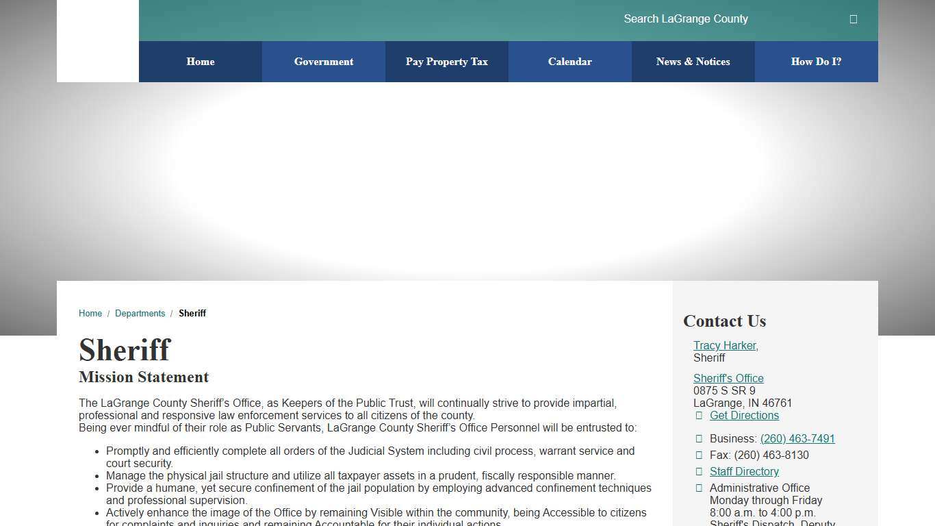 Sheriff / LaGrange County, Indiana